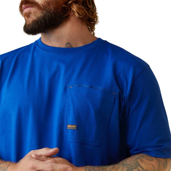 Ariat Royal Blue Heather Rebar Workman Born For This Men's T-Shirt 10043692