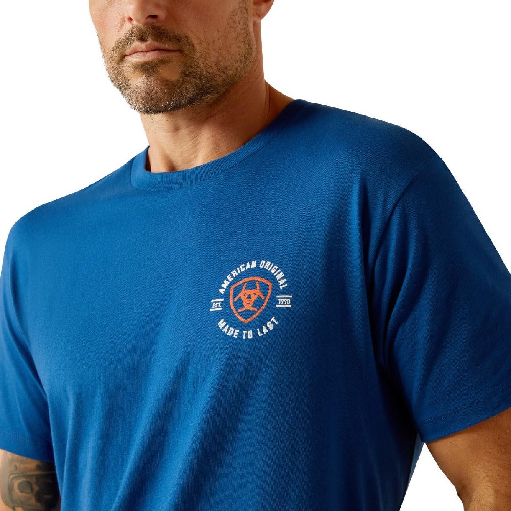 Ariat Royal Blue MTL Circle Men's Short Sleeve T-Shirt 10052566