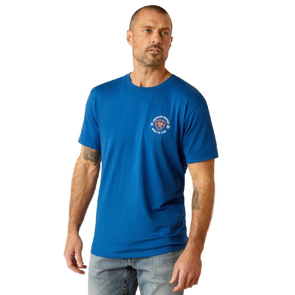 Ariat Royal Blue MTL Circle Men's Short Sleeve T-Shirt 10052566