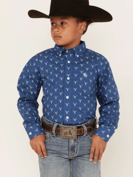 Ariat Royal Sapphire Jai Boy's Classic Longsleeve Shirt 10042246