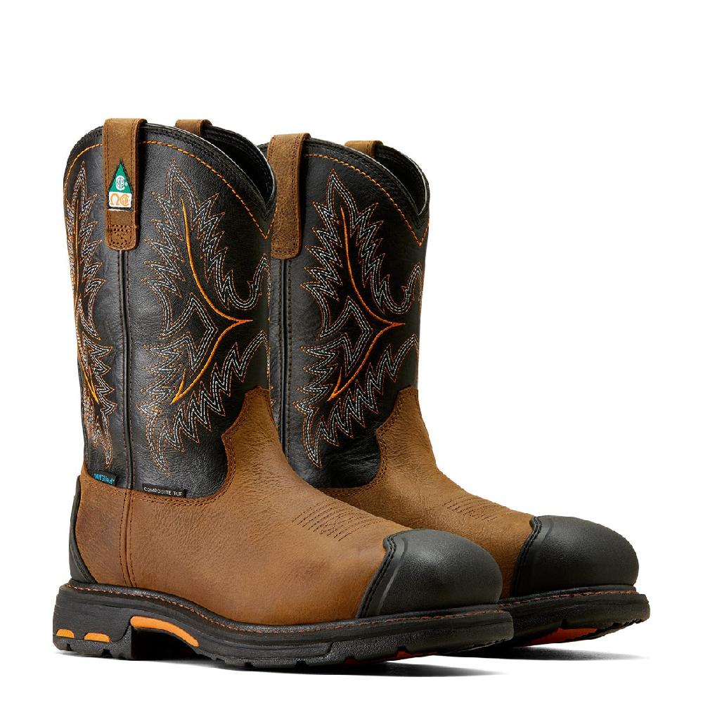 Ariat Rye Brown/Black WorkHog CSA XTR Men's Waterproof Composite Toe Work Boots 10042491