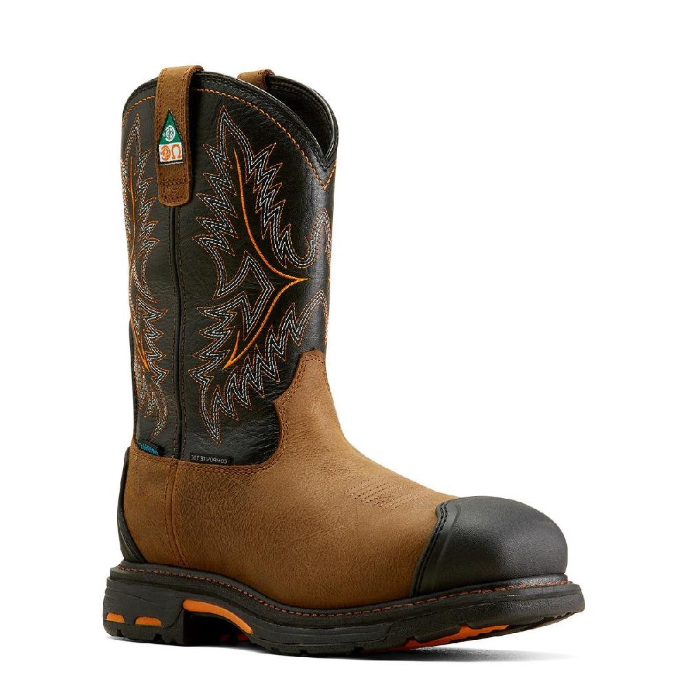 Ariat Rye Brown/Black WorkHog CSA XTR Men's Waterproof Composite Toe Work Boots 10042491