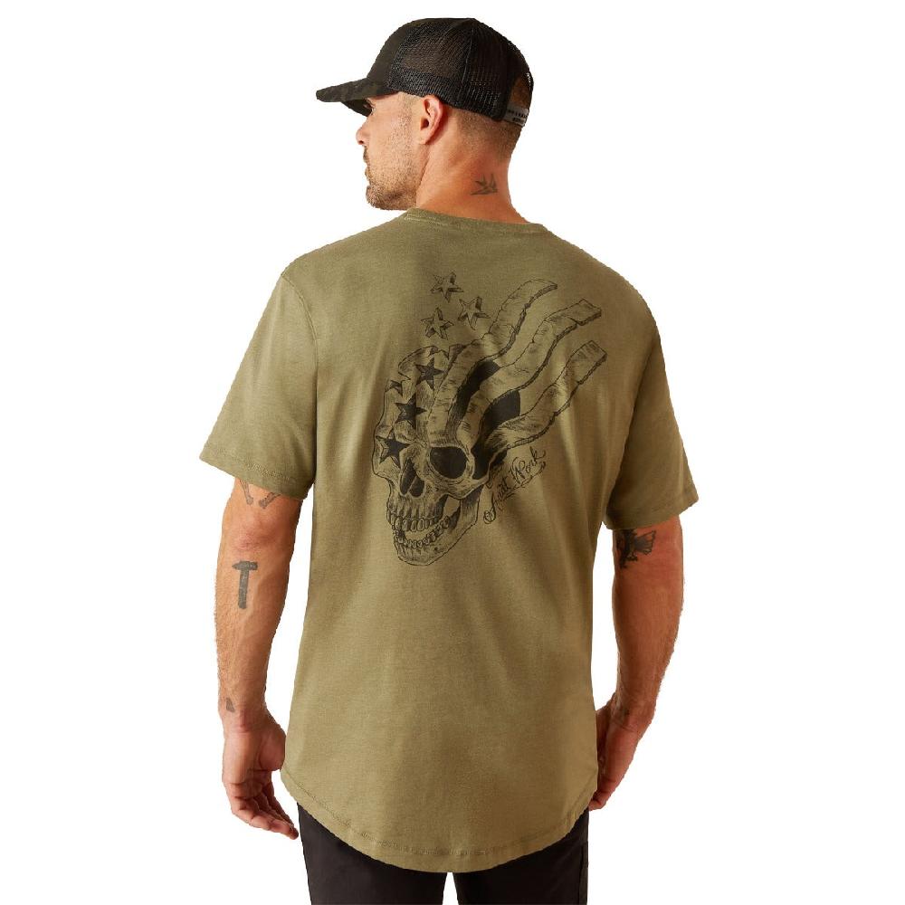 Ariat Sage Heather Rebar Workman American Scream Men's Short Sleeve TShirt 10050812