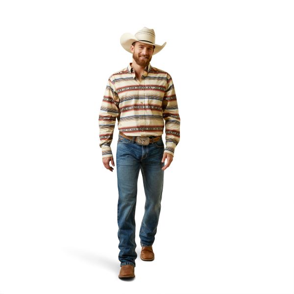 Ariat Sand (with Stripes And Print) Team Darren Men's Fitted Shirt 10044912