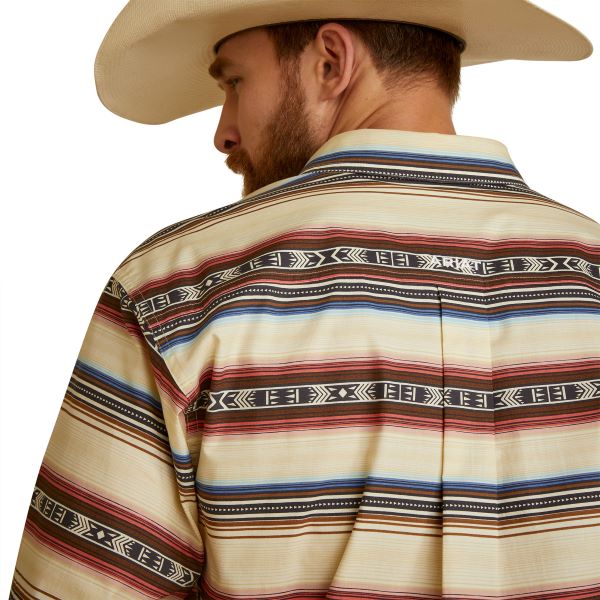 Ariat Sand (with Stripes And Print) Team Darren Men's Fitted Shirt 10044912