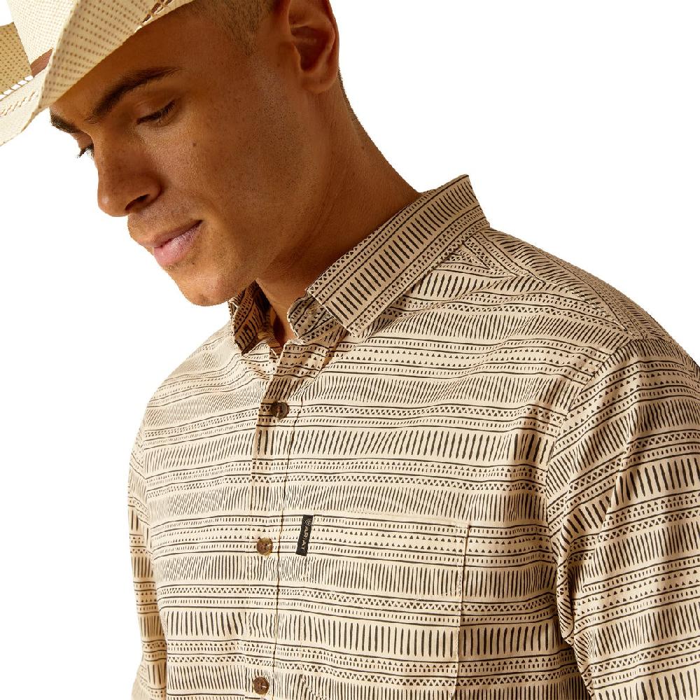 Ariat Sandshell Marvin Stretch Men's Collared Modern Fit Longsleeve Button Down Shirt 10048634