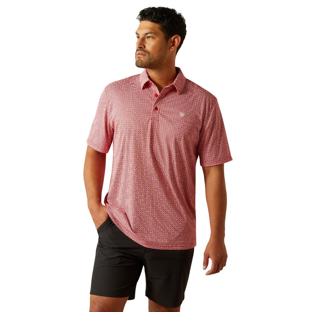 Ariat Scooter Men's All Over Print Short Sleeve Polo Shirt 10058782