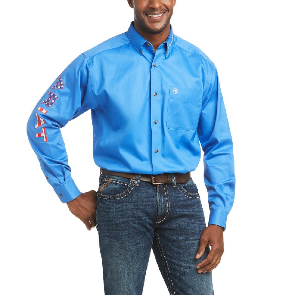 Ariat Sea Scape Team Logo Long Sleeve Twill Shirt 10036179