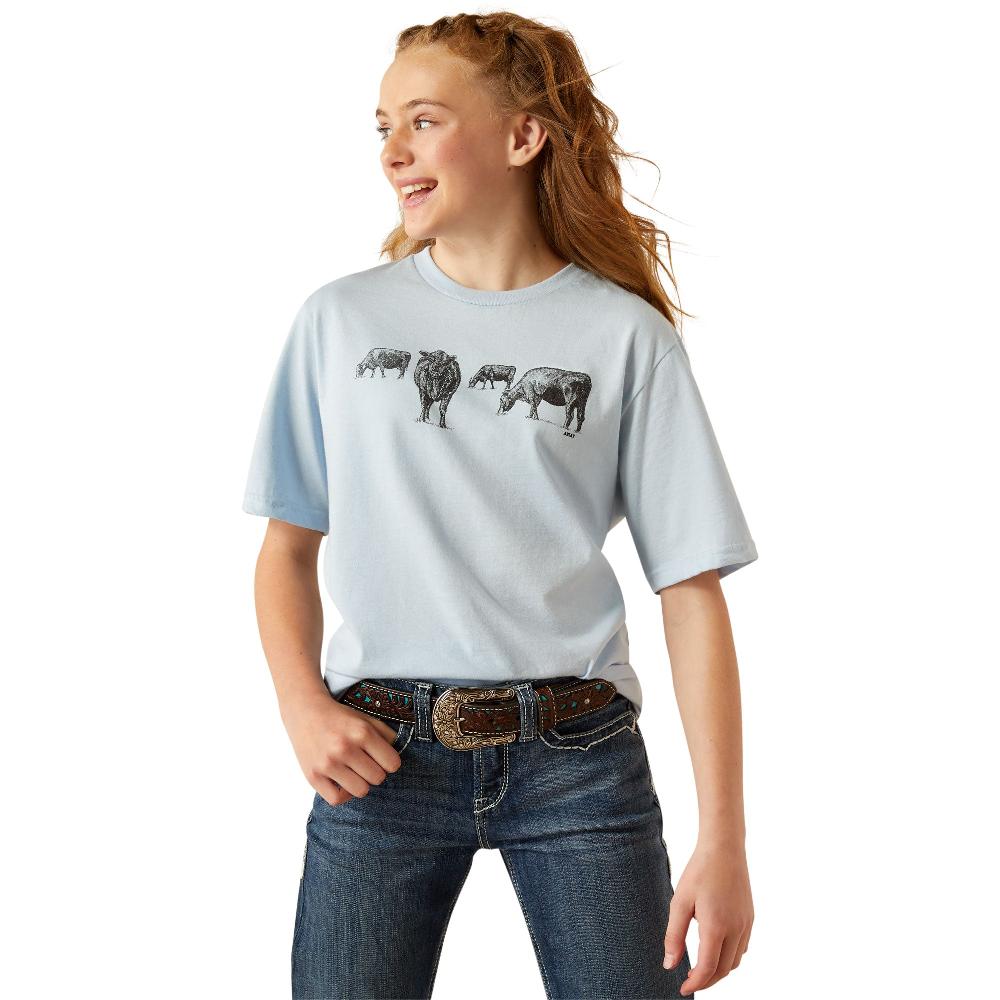 Ariat Sky Blue Born to Farrm Girls' T-Shirt 10058868