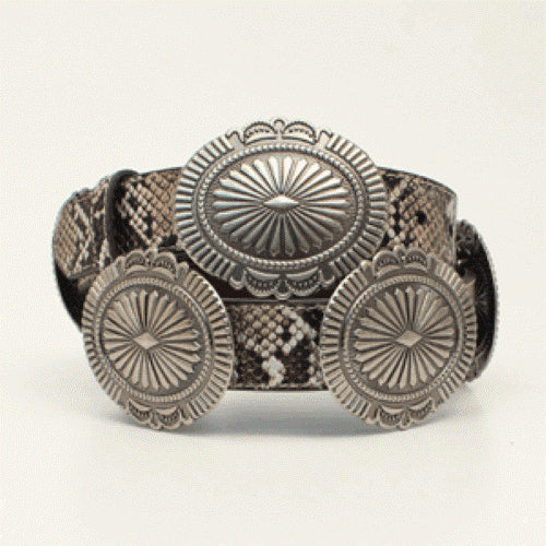 Ariat Snake Skin Oval Concho Ladies Belt A1532297