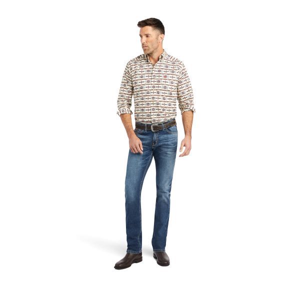 Ariat Snow Bunting Keon Stretch Fitted Men's Longsleeve Shirt 10042327