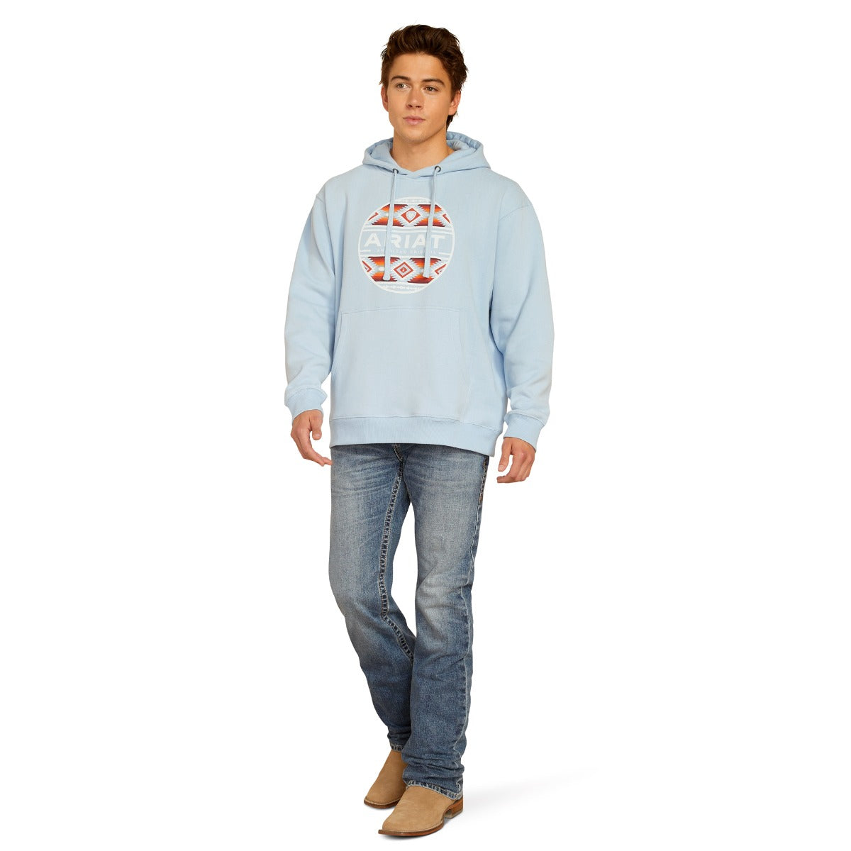 Ariat Soft Chambray Canyon Southwest Circle Men's Hoodie 10052448