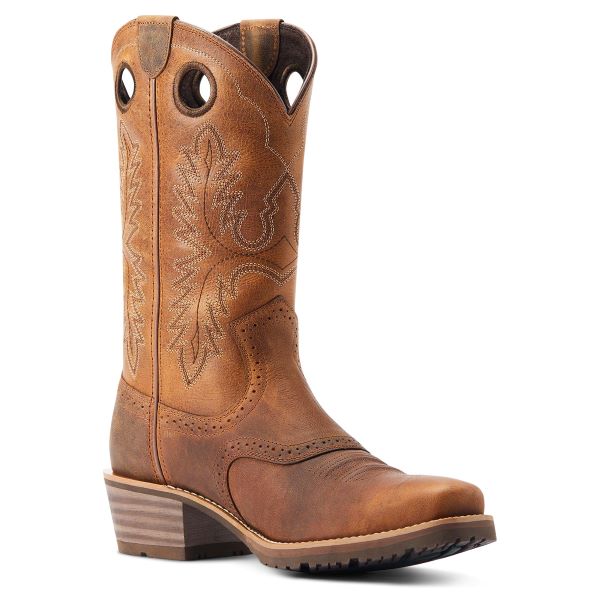 Ariat Sorrel Crunch Hybrid Roughstock Square Toe Men's Western Boots 10044565