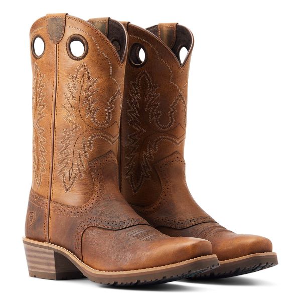 Ariat Sorrel Crunch Hybrid Roughstock Square Toe Men's Western Boots 10044565