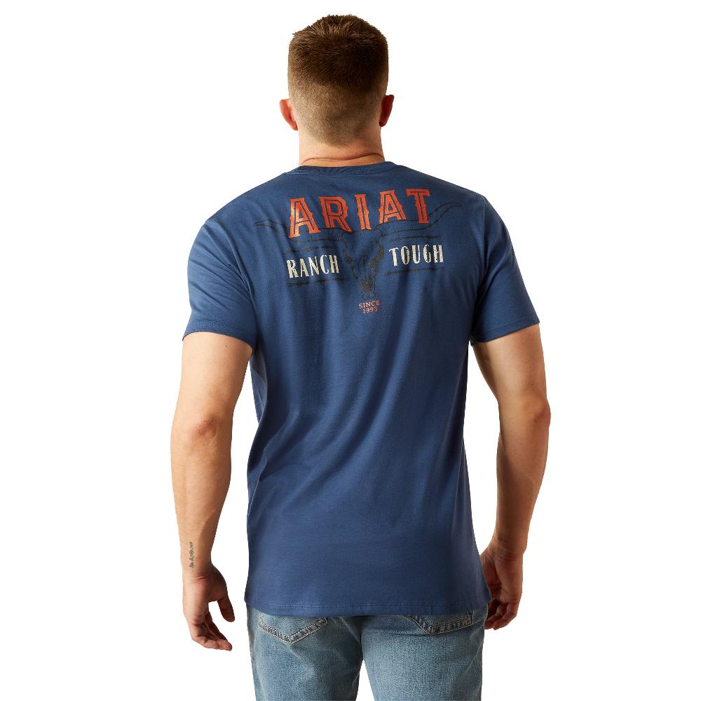 Ariat Space Blue Ranch Tough Men's T-Shirt 10058896