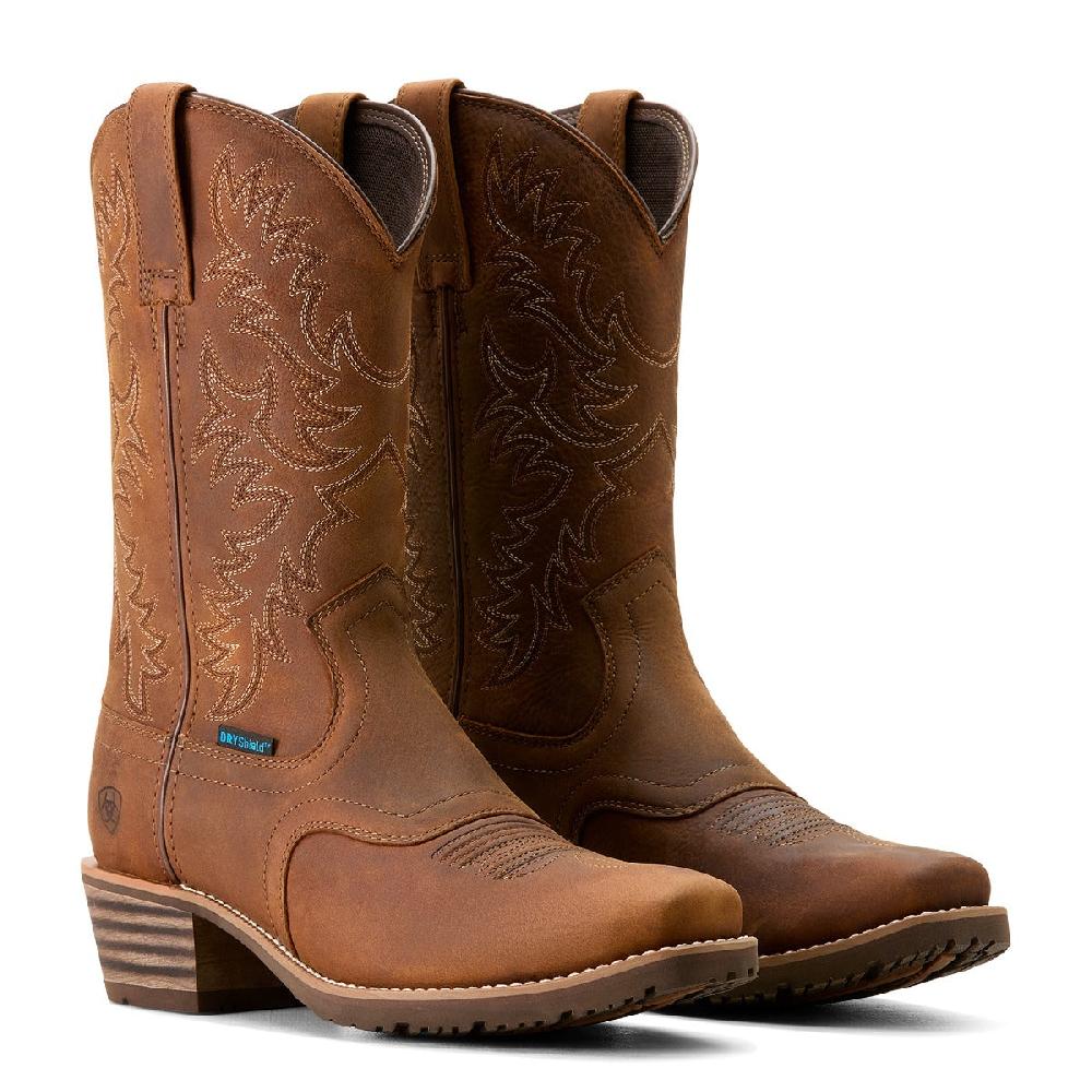 Ariat Status Brown Hybrid Roughstock Square Toe Men's Waterproof Cowboy Boots 10053577