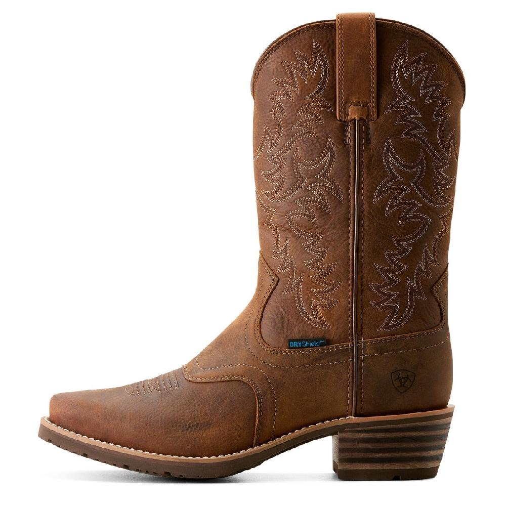 Ariat Status Brown Hybrid Roughstock Square Toe Men's Waterproof Cowboy Boots 10053577