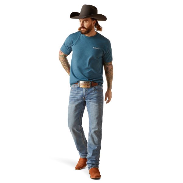 Ariat Steel Blue Heather Men's Western Wire T-Shirt 10047902