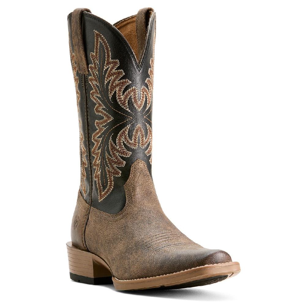 Ariat Stone/Black Renegade Men's 12 inch Narrow Cutter Toe Cowboy Boots 10053761