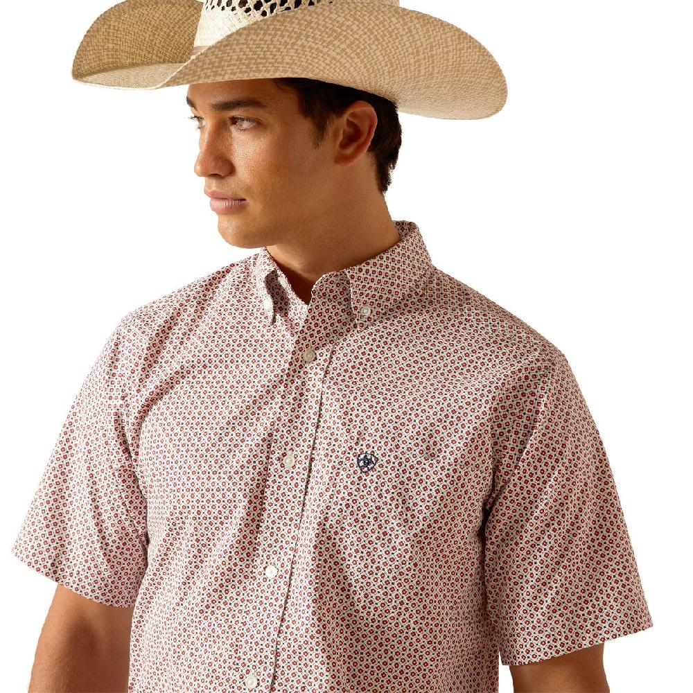 Ariat Syrah Tegan Men's Short Sleeve Fitted Collared Button Down Shirt 10048425