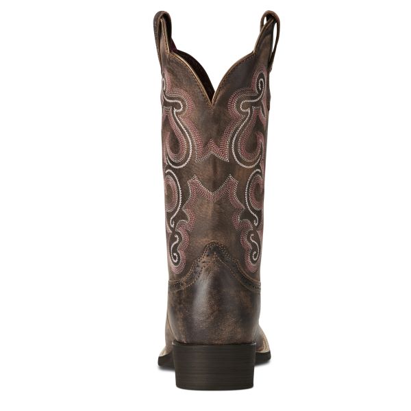Ariat Tack Room Chocolate Quickdraw 11 Inch Shaft Wide Square Toe Women's Western Boots 10021616