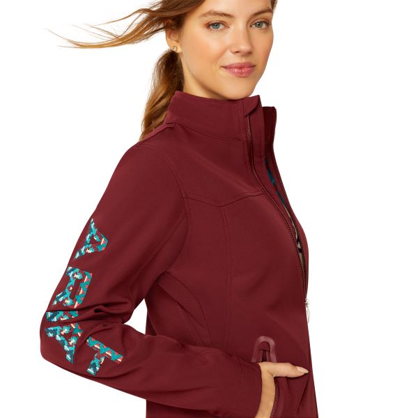 Ariat Tawny Port/Baja New Team Women's Softshell Jacket 10046690