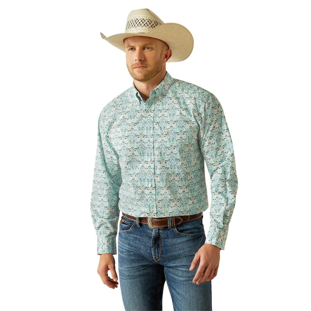 Ariat Teal Jerome Men's Longsleeve Classic Fit Shirt 10054696