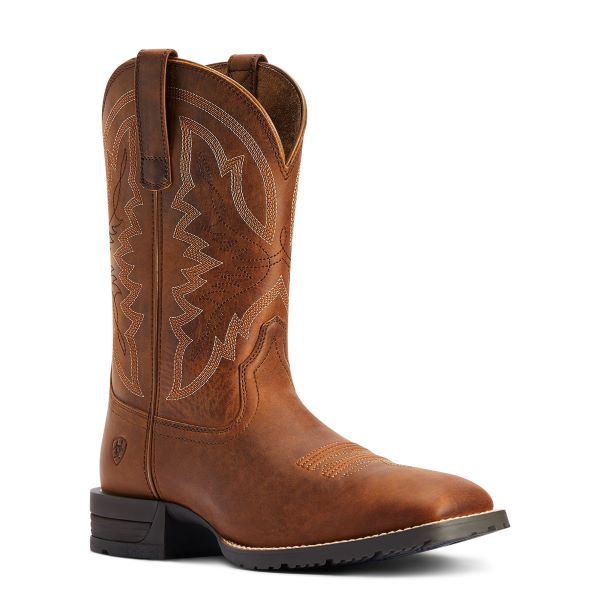 Ariat Thatch Brown Hybrid Ranchwork Western Boot 10042395