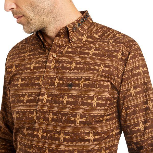 Ariat Toffee Team Colter Men's Fitted Longsleeve Shirt 10042353