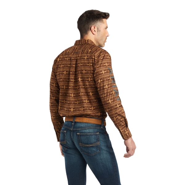 Ariat Toffee Team Colter Men's Fitted Longsleeve Shirt 10042353