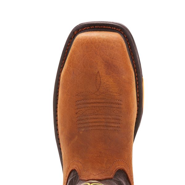 Ariat Tumbled Bark WorkHog XT Waterproof Carbon Toe Mens Pull On Work Boots 10024966