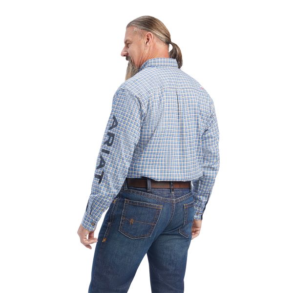 Ariat Turquoise FR Cunningham Logo Men's Longsleeve Work Shirt 10041685