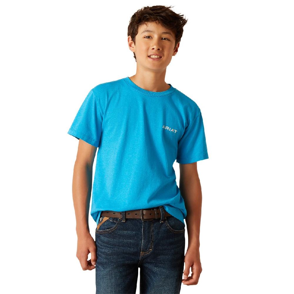 Ariat Turquoise Heather Western Wire Boy's T-Shirt 10047912