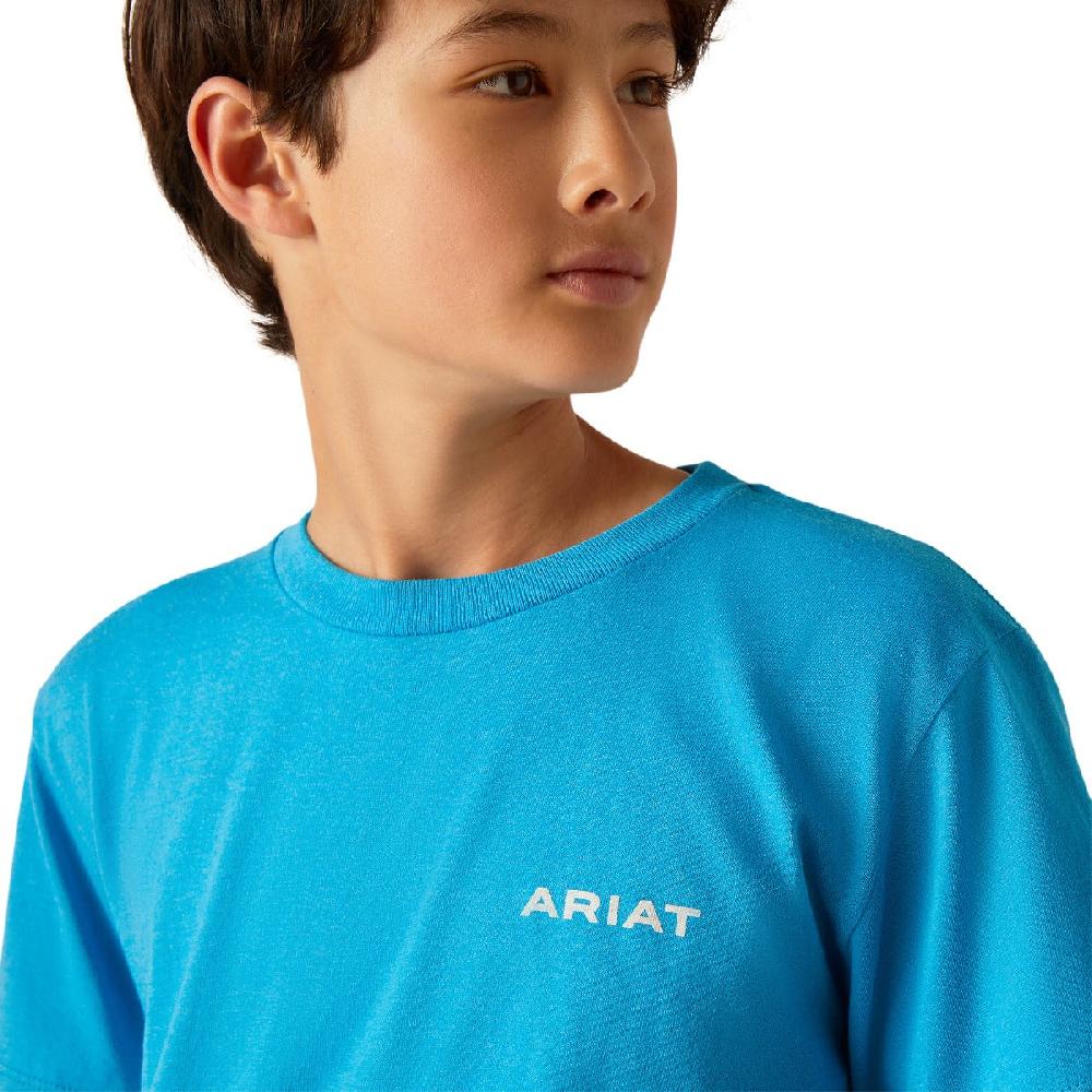 Ariat Turquoise Heather Western Wire Boy's T-Shirt 10047912