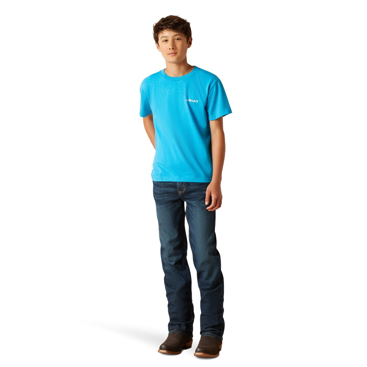 Ariat Turquoise Heather Western Wire Boy's T-Shirt 10047912
