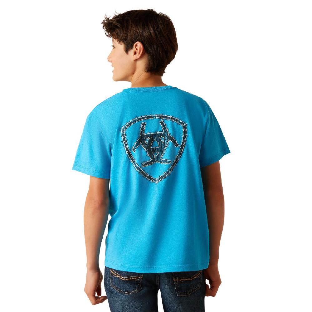 Ariat Turquoise Heather Western Wire Boy's T-Shirt 10047912