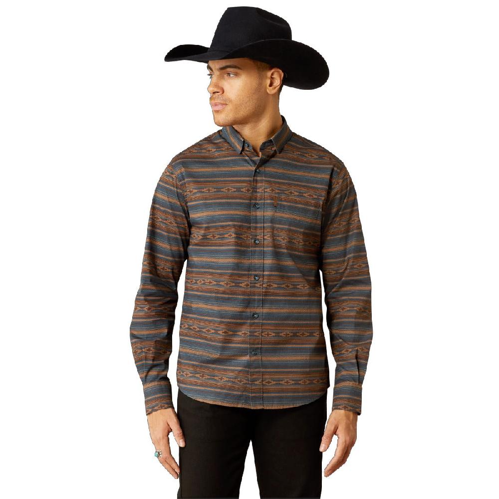 Ariat Turquoise Mayor Modern Fit Men's Long Sleeve Shirt 10054061