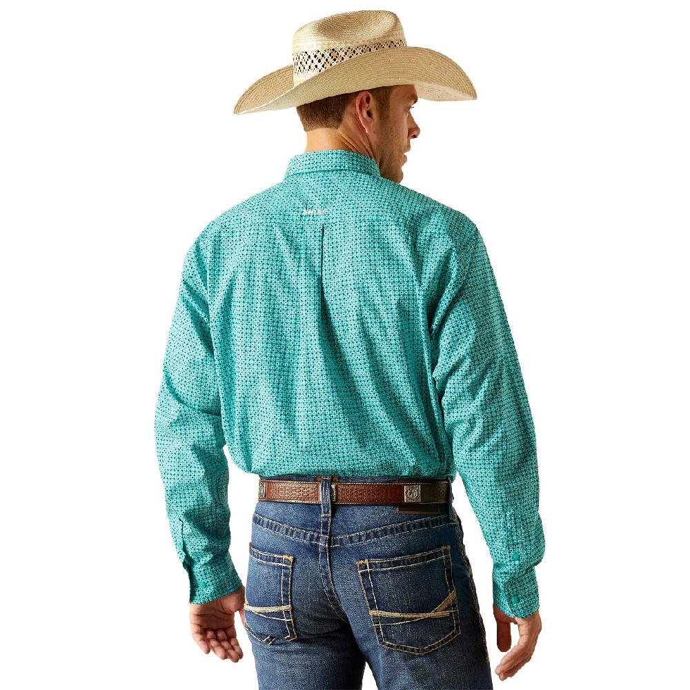 Ariat Turquoise MNS Jaylin Men's Classic Fit Collared Longsleeve Button Down Shirt 10051459