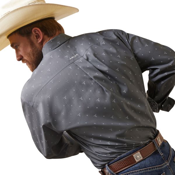 Ariat Weathered Slate Wrinkle Free Faraz Classic Fit Shirt 10043879