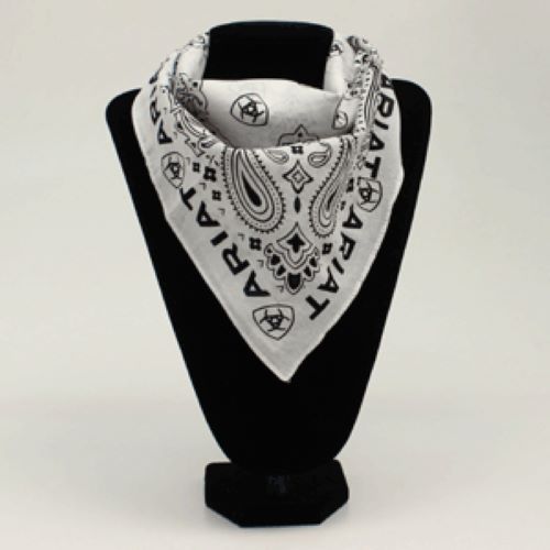 Ariat White 22 inches Square Men's Bandana A1109005