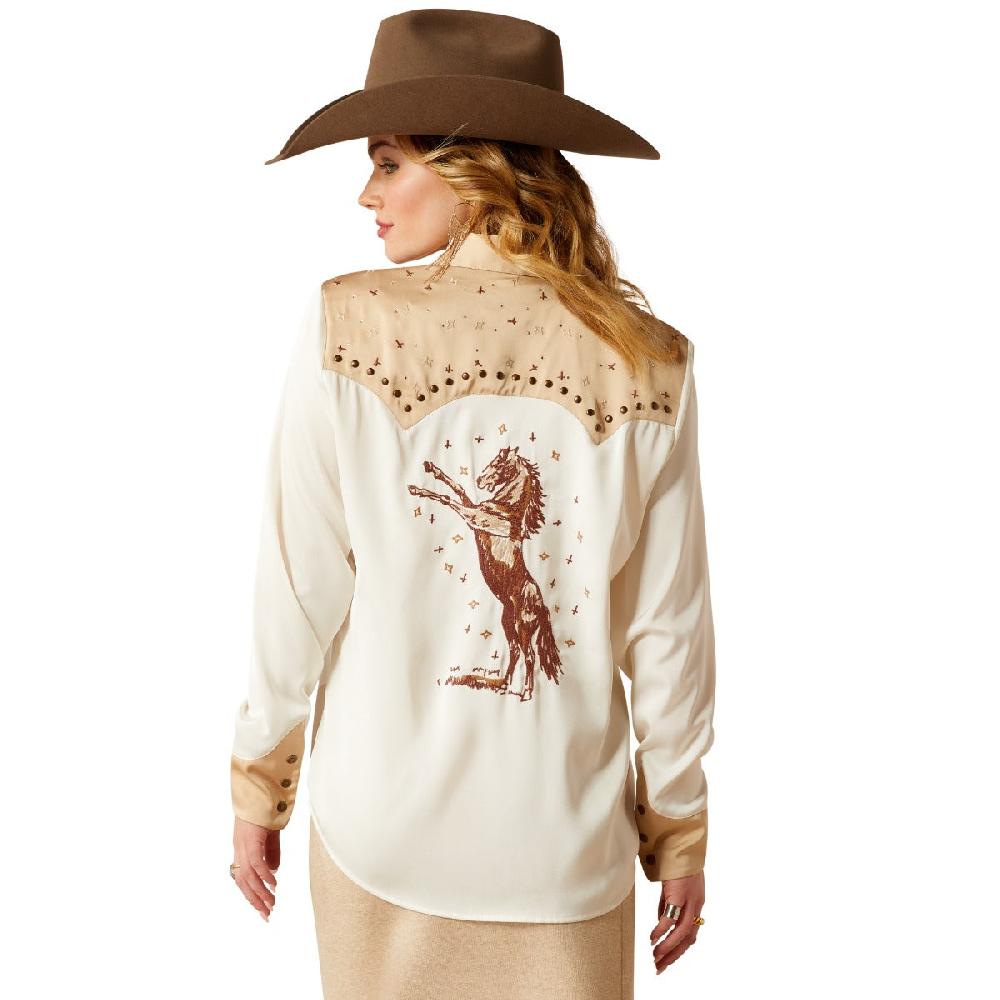 Ariat White Alyssum/Summer Sand Wildhorse Women's Shirt 10053974