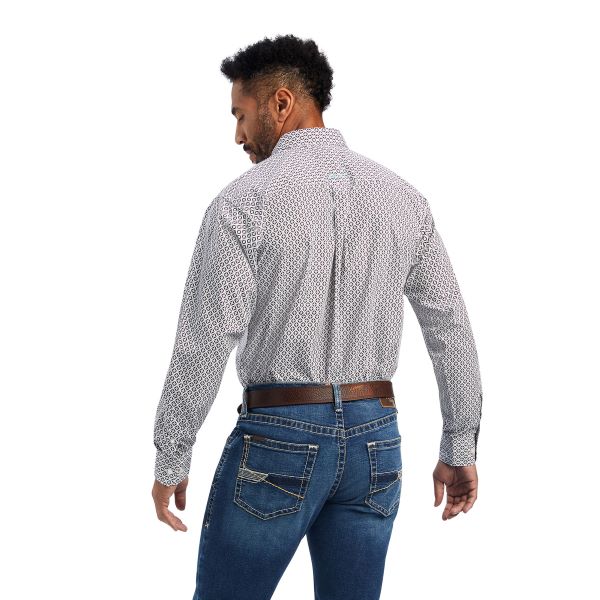Ariat White Finleigh Classic Fit Shirt With Geometric Plaid 10041742