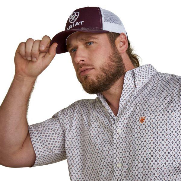 Ariat White Mayson Classic Fit Men's Shirt With Print 10044987