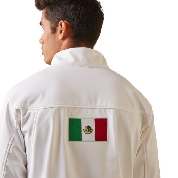 Ariat White New Team Softshell MEXICO Men's Jacket 10043549