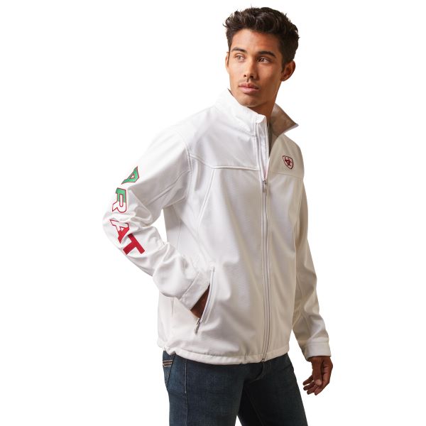 Ariat White New Team Softshell MEXICO Men's Jacket 10043549