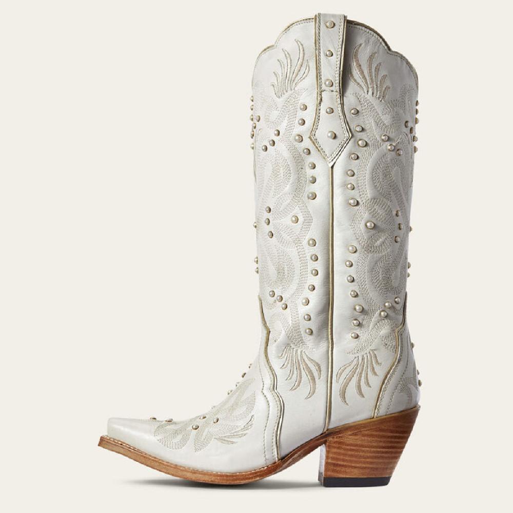 Ariat White Pearl Leather Women's Western Boots 10031549