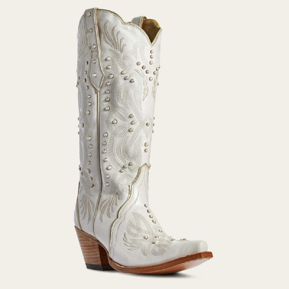 Ariat White Pearl Leather Women's Western Boots 10031549