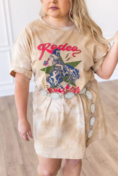 Ashlyn Rose Oval Iridescent Crystal Concho Link Women's Curvy size Belt B9683SAB-PLUS