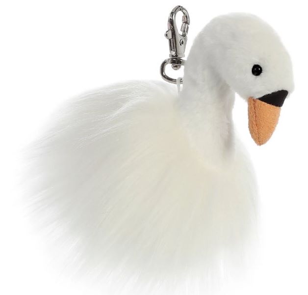 Aurora Luxe Boutique 5 inch Fiona Swan Keychain 03478