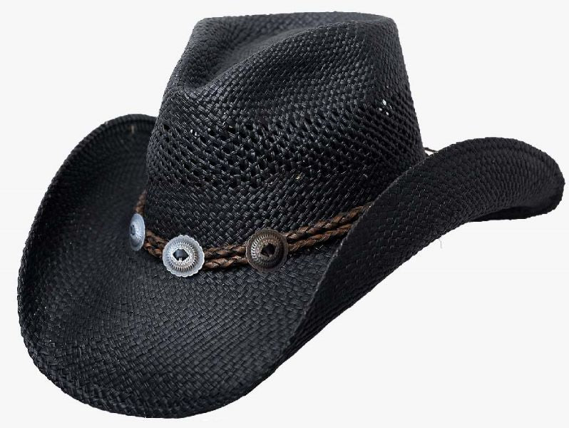 Austin Handmade Hats Black Fargo Straw Western Hat 05-614